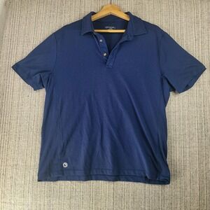 Untuckit‎ Polo Shirt Mens Large Blue Performance Golf Stretch Short Sleeve
